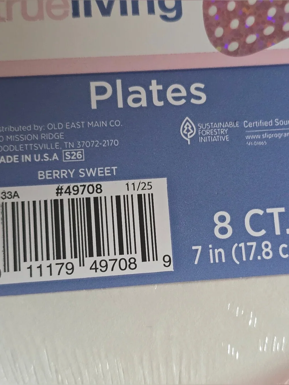 Cherry Gingham Decor Disposable Paper Plates 2pks Of 8ct (16 Total) NEW